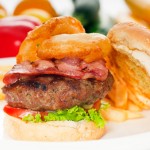 Cowfish Restaurant in SouthPark classic hamburger sandwich and fries